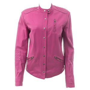 Jaqueta Carina Duek Couro Pink
