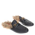 Mule-Gucci-Princetown-Pelos-Couro-Preto