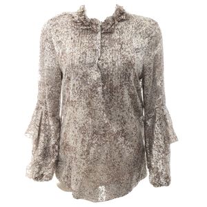 Camisa Elie Tahari Seda Bege