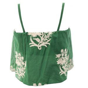 Blusa Cris Barros Algodão Bordado Verde