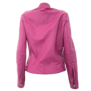 Jaqueta Carina Duek Couro Pink
