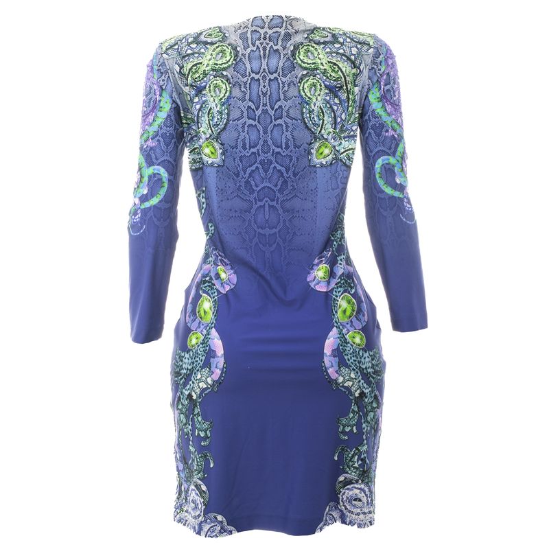 Vestido-Just-Cavalli-Animal-Print-Azul