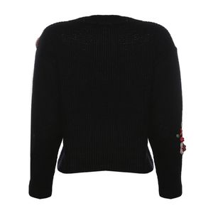 Suéter Mixed Bordado Preto