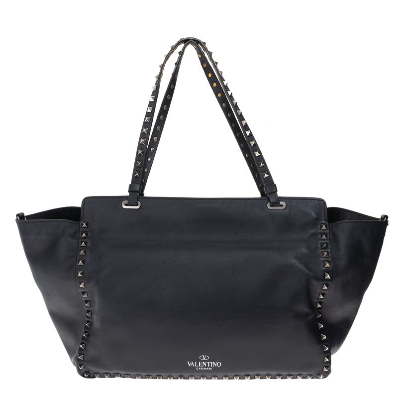Bolsa-Valentino-Garavani-Rockstud-Tote-Couro-Preto