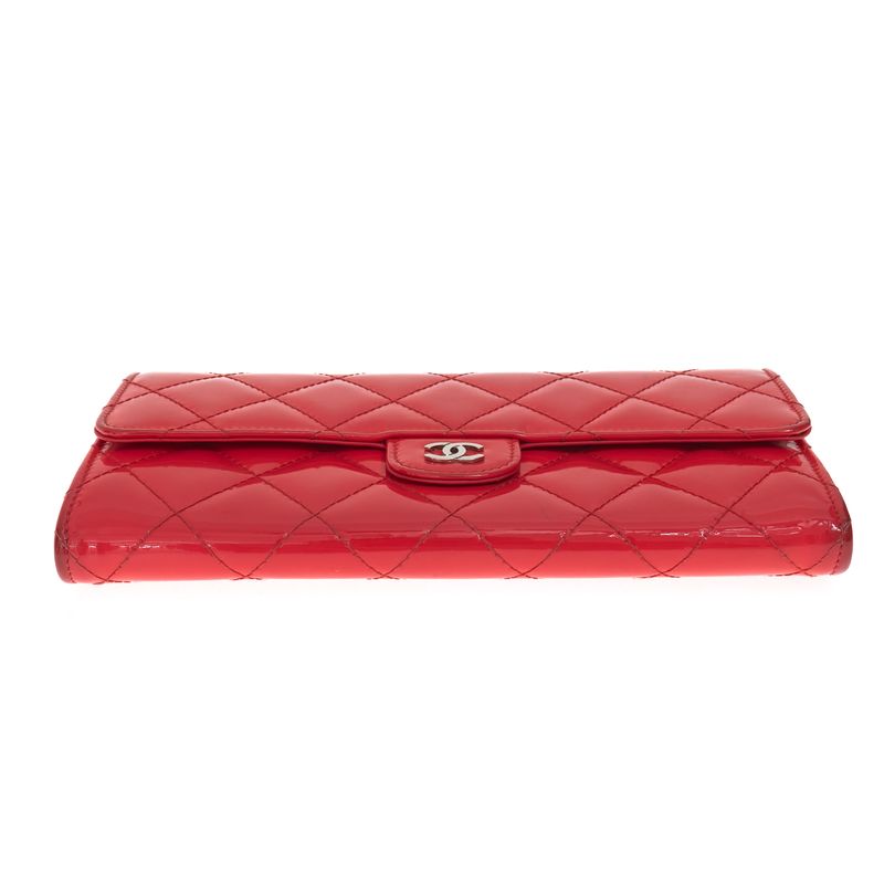 Carteira-Chanel-Matelasse-Verniz-Rosa