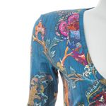 Vestido-Just-Cavalli-Floral-Azul-Petroleo