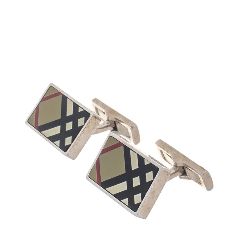 Abotoadura-Burberry-House-Check