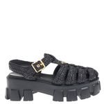 Sandalia-Prada-Plataforma-Raffia-Preta
