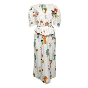 Vestido Lo de Lui Creme Estampado