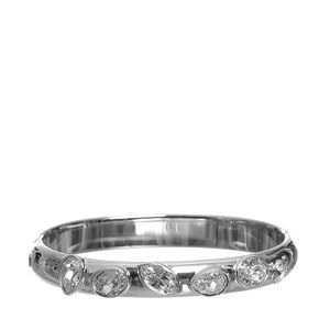 Bracelete Swarovski Prateado e Cristais