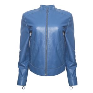 Jaqueta Sportmax Couro Azul