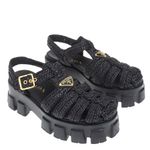Sandalia-Prada-Plataforma-Raffia-Preta