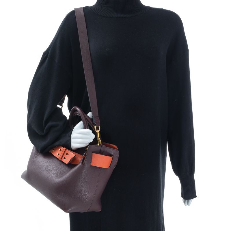 Bolsa-Burberry-Couro-Vinho-e-Laranja