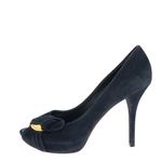 Sapato-Louis-Vuitton-Peep-Toe-Camurca-Marinho