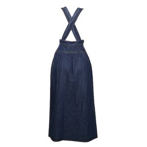 Saia Paula Raia Suspensório Jeans