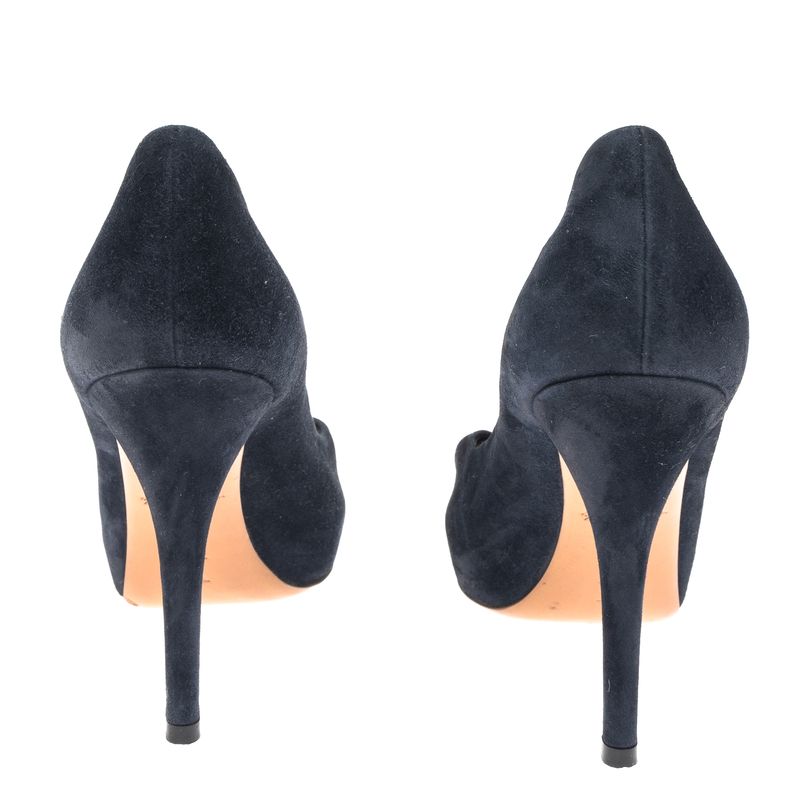 Sapato-Louis-Vuitton-Peep-Toe-Camurca-Marinho