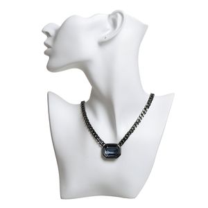 Colar Swarovski Chumbo Cristal Azul