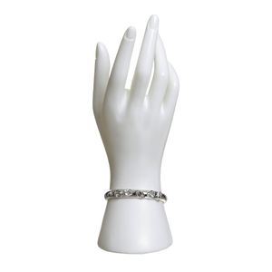 Bracelete Swarovski Prateado e Cristais