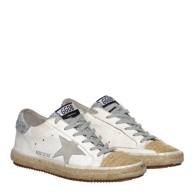 Tenis-Golden-Goose-Super-Star-Glitter-e-Rafia