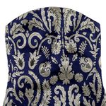 Vestido-Von-Trapp-Jacquard-Azul-e-Dourado