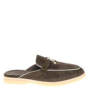 Sapato Loro Piana Mule Charms Walk Verde Musgo
