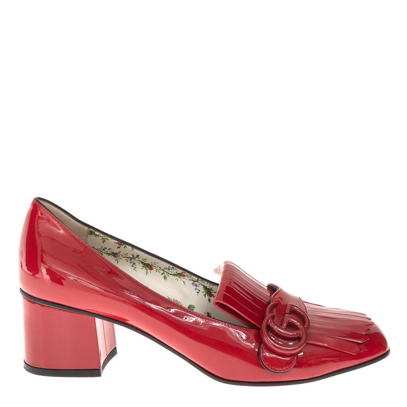Sapato-Gucci-Franjas-Verniz-Vermelho
