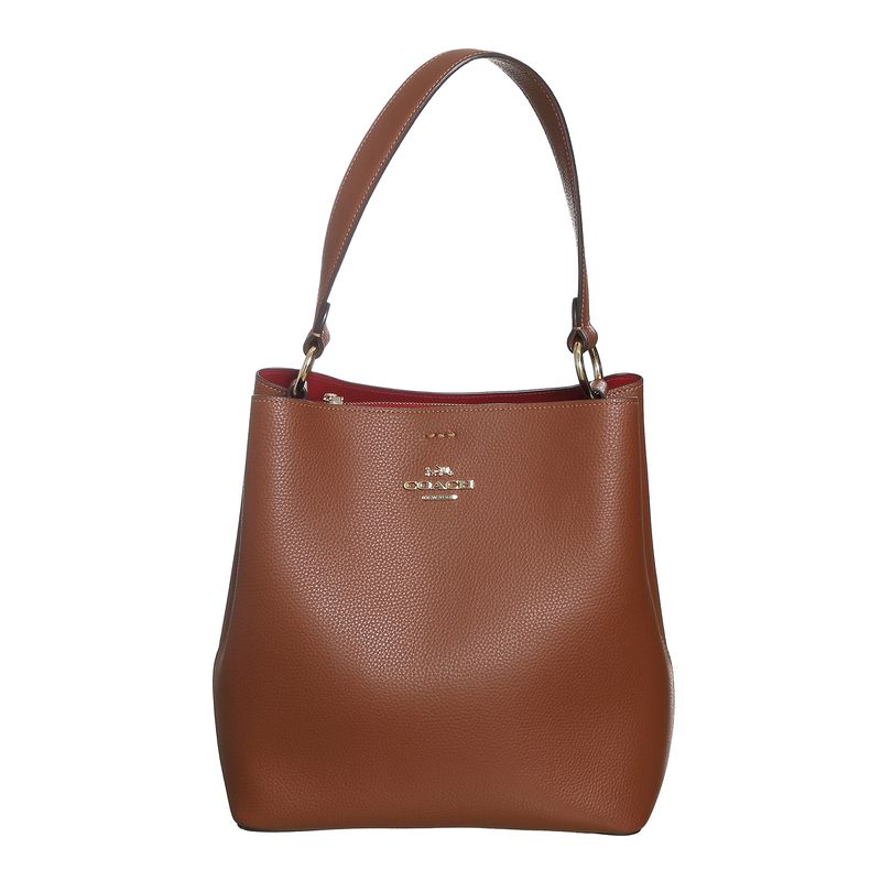 Bolsa-Coach-Bucket-Couro-Marrom-