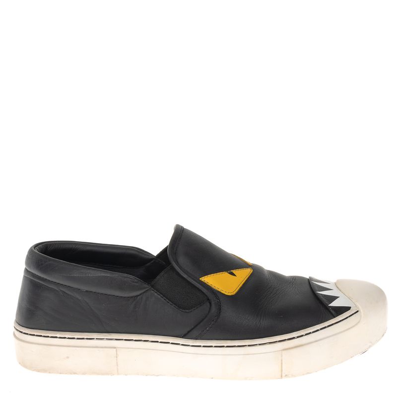 Tenis-Fendi-Slip-On-Monster-Preto