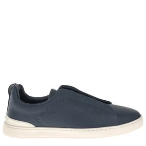 Tênis Ermenegildo Zegna Slip On Couro Azul