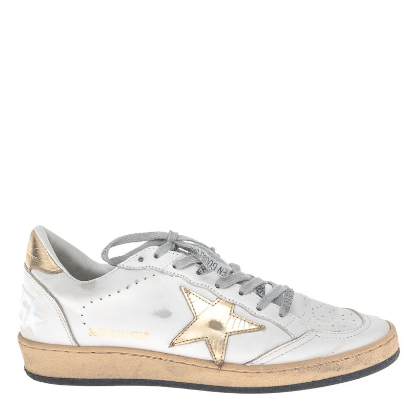 Tenis-Golden-Goose-Ball-Star-Couro-Branco