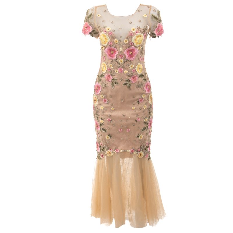Vestido-Marchesa-Notte-Flores-Bege