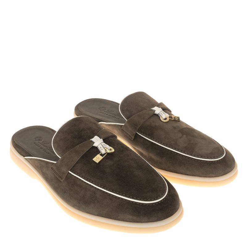 Sapato-Loro-Piana-Mule-Charms-Walk-Verde-Musgo