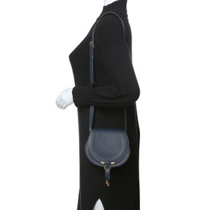 Bolsa Chloe Marcie Couro Azul Marinho