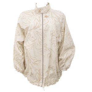 Casaco Paula Raia Sarja Estampado Branco