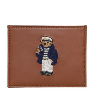Porta Cartão Ralph Lauren Urso Couro Marrom