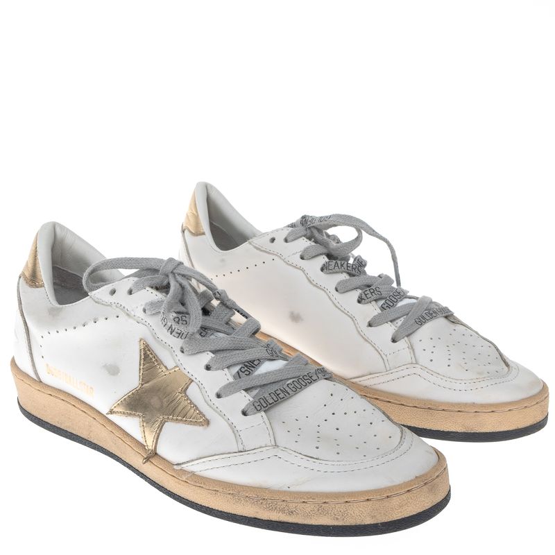 Tenis-Golden-Goose-Ball-Star-Couro-Branco