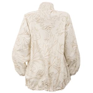 Casaco Paula Raia Sarja Estampado Branco