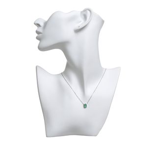 Colar Victoria Sayeg Solitário Esmeralda em Ouro Branco