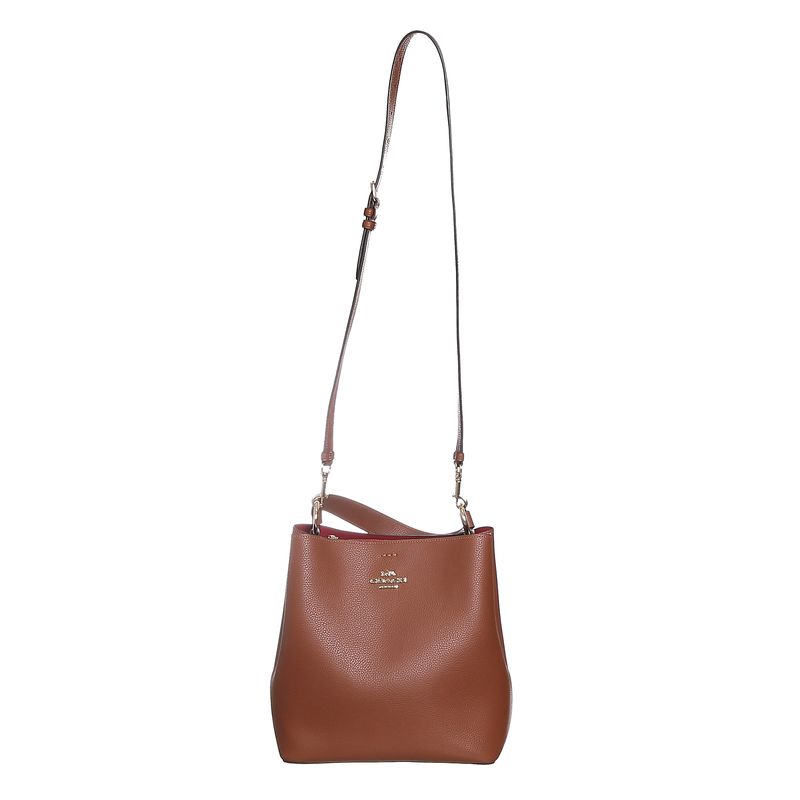 Bolsa-Coach-Bucket-Couro-Marrom-
