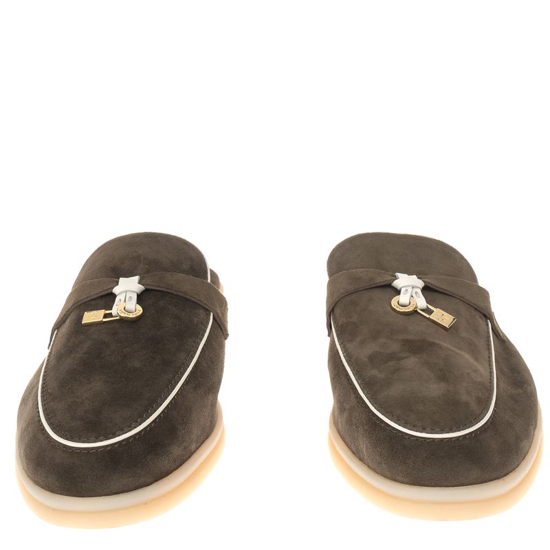 Sapato-Loro-Piana-Mule-Charms-Walk-Verde-Musgo