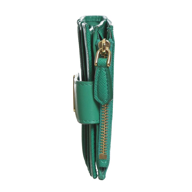 Carteira-Prada-Couro-Saffiano-Verde-