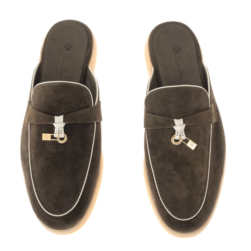 Sapato-Loro-Piana-Mule-Charms-Walk-Verde-Musgo