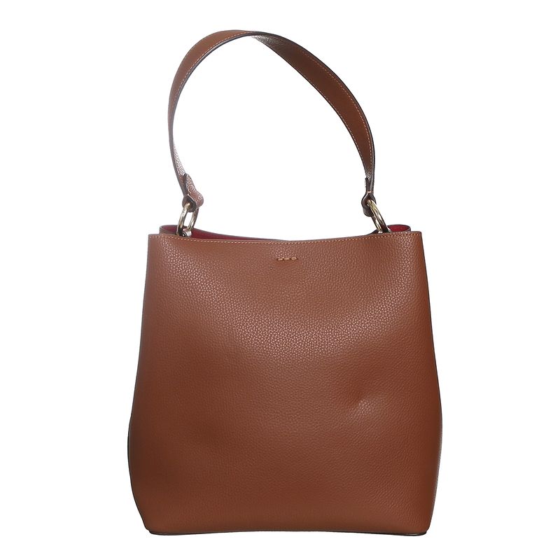Bolsa-Coach-Bucket-Couro-Marrom-