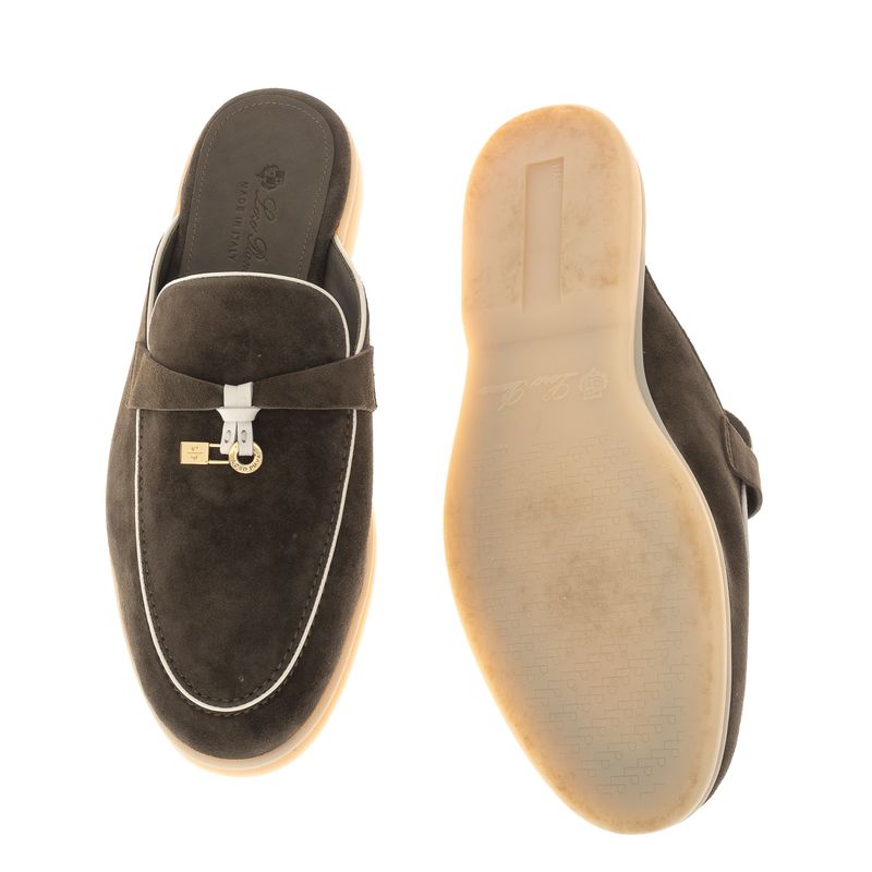 Sapato-Loro-Piana-Mule-Charms-Walk-Verde-Musgo