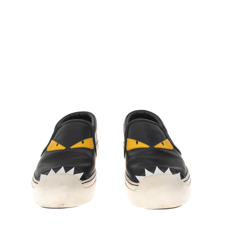 Tenis-Fendi-Slip-On-Monster-Preto