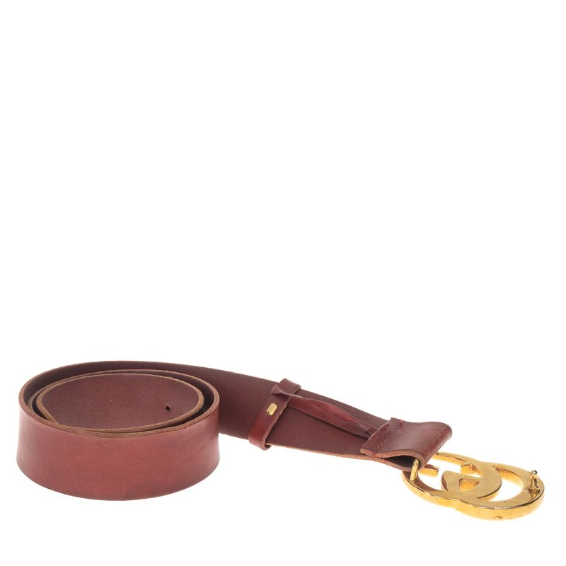 Cinto-Gucci-Double-G-Couro-Vermelho