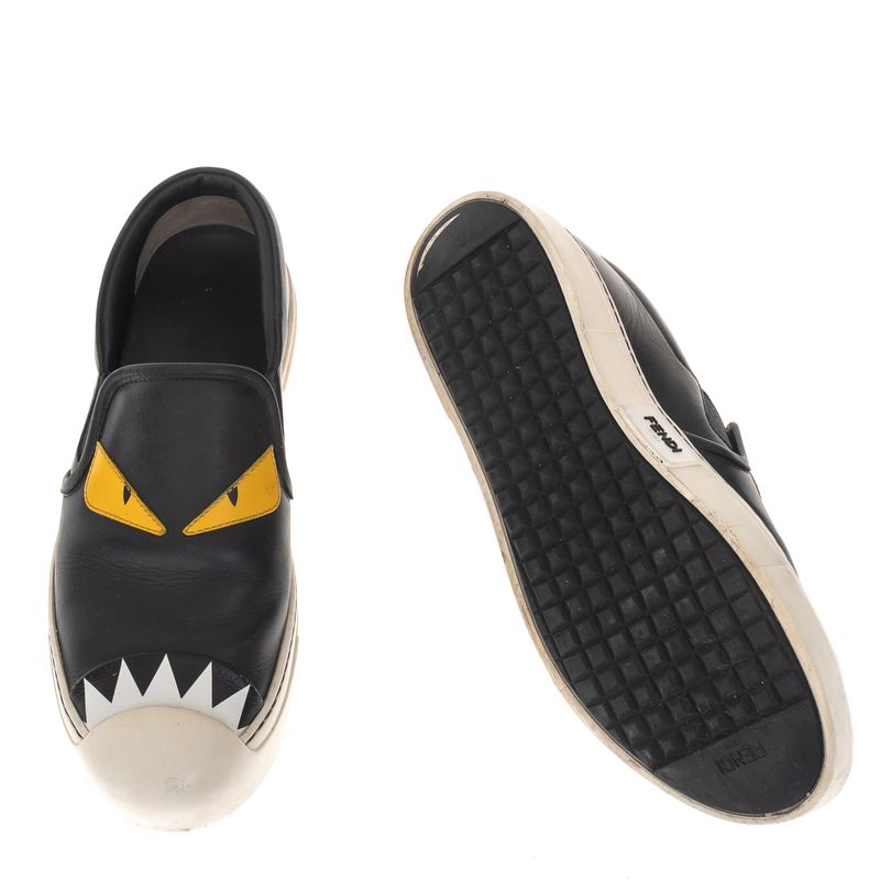 Tenis-Fendi-Slip-On-Monster-Preto