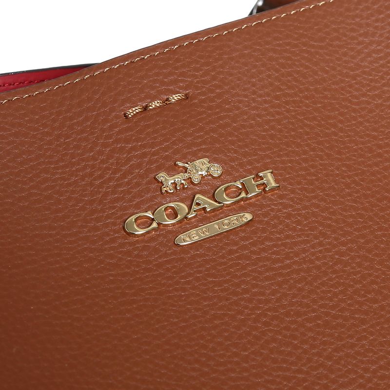 Bolsa-Coach-Bucket-Couro-Marrom-