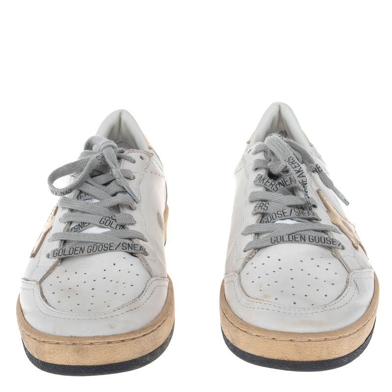 Tenis-Golden-Goose-Ball-Star-Couro-Branco