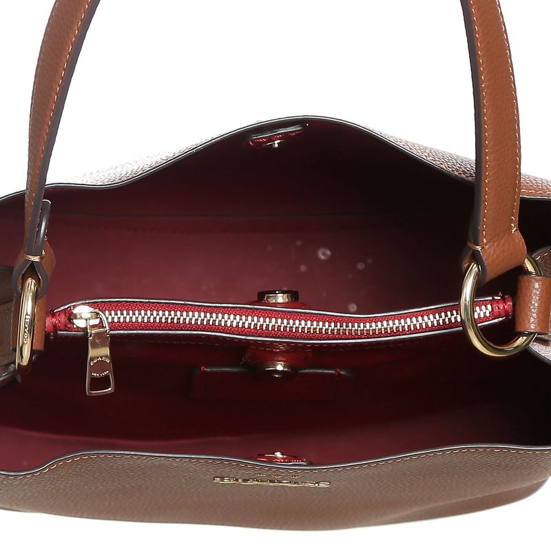 Bolsa-Coach-Bucket-Couro-Marrom-